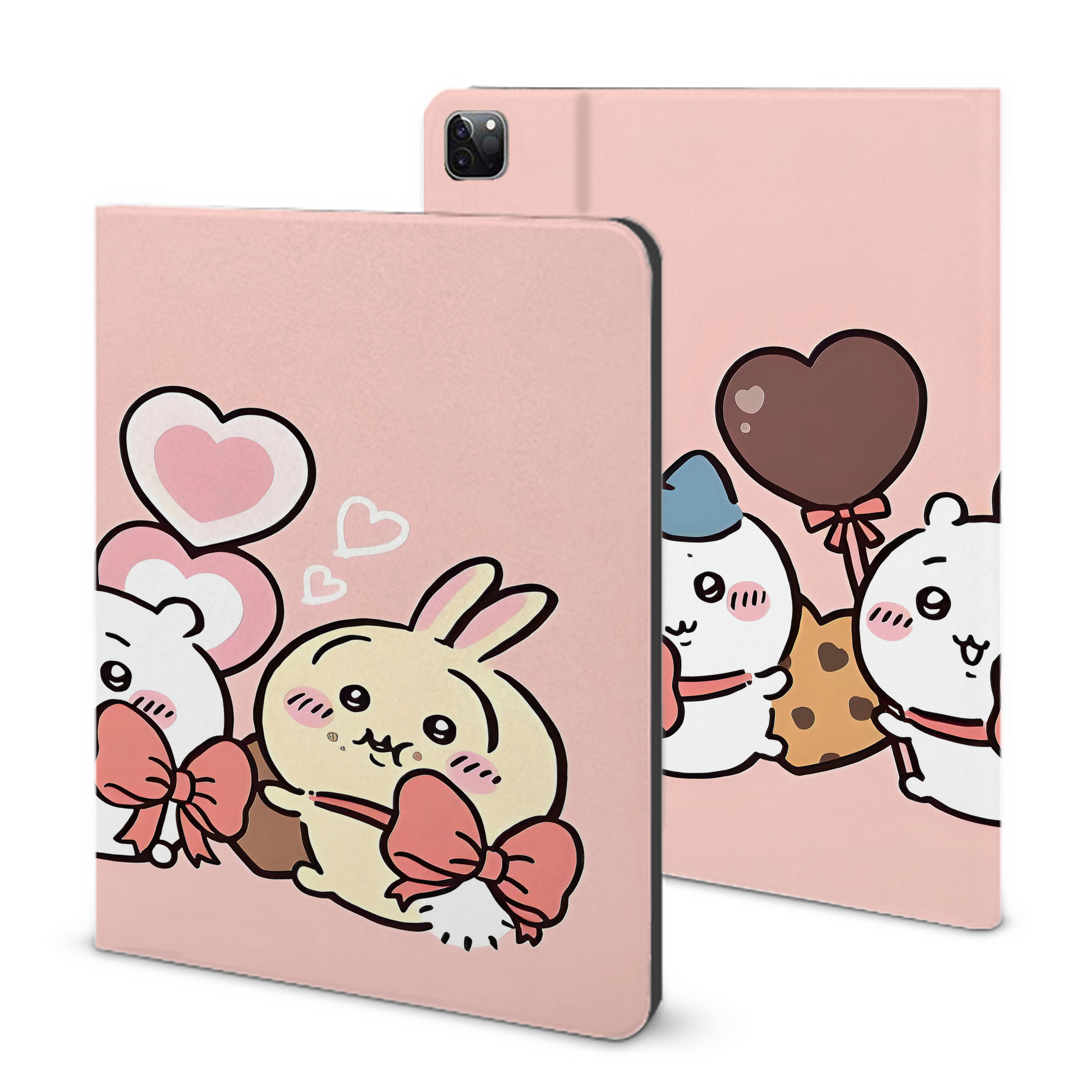 （画像用） ちいかわ Chii-kawa IPad ケース ブック型 PUレザー TPU 耐衝撃 軽量 薄型 ペン収納なし 全面保護 IPad 各モデル対応